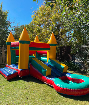 image of jumping castle water slide inflatable for hire